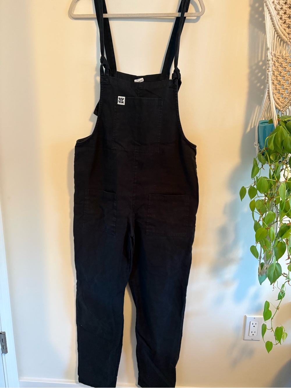 Lucy & Yak Black Cotton Overalls Jumpsuit